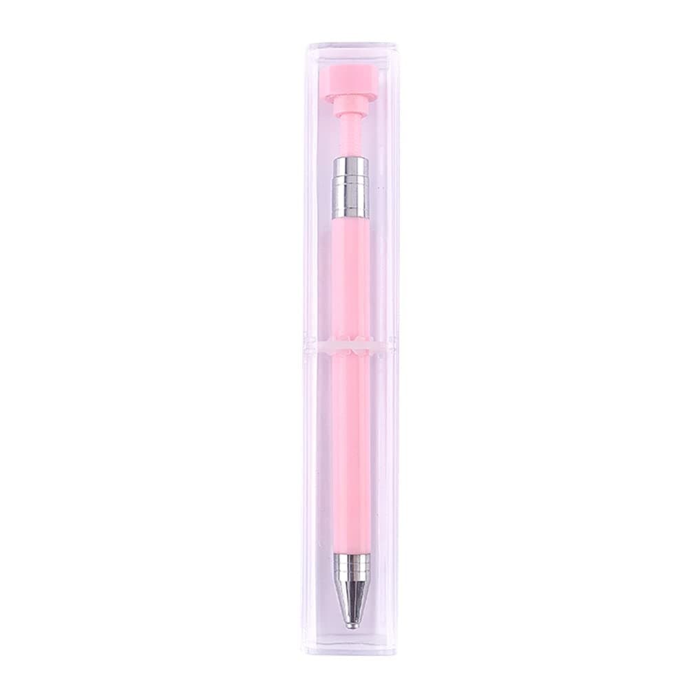 XIANGLAN Diamond Painting Pen, Diamond Art Pen, Handmade Resin 5D Diamond DIY Painting Art Drill Pen Kit Automatic Square/Round Drill Pen with Clay Kits Tool Accessory, Pink