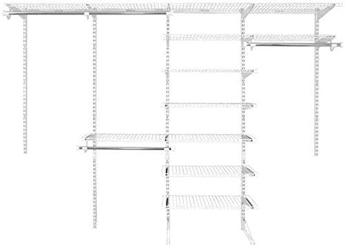 Rubbermaid Fasttrack Closet Shelving, 6-10 Foot, White