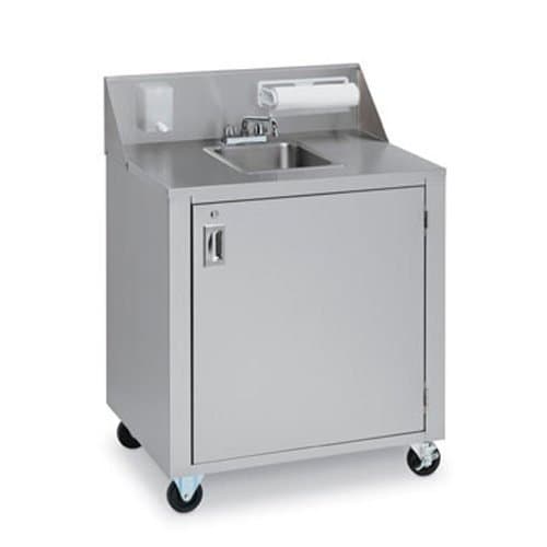 CVPHS-1 Portable Hand Sink, Stainless Steel, Hot Water, Single Bowl