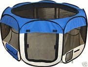 Pet Travel, Indoor or Outdoor Play Pen / TentBlueMedium