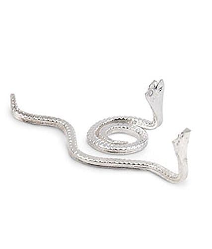 EXPORT STORE Quality Naag Nagin Joda For Shiv Ji Bhagwan Pooja Silver Naag Nagin Joda for Kaal Sarp Dosha 1.5 cm