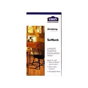 LAMINATE FLOORING INSTALLATION VIDEO, Lowes, Armstrong, Swift-Lock, Easier to Install; 34 Minutes, 1999.
