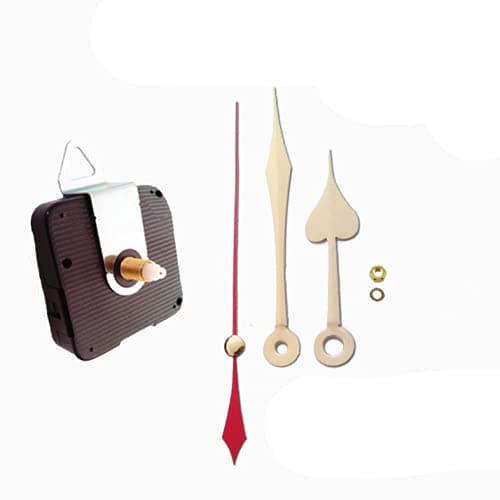 Dhorcas (#13) 1/2" Threaded Motor and Gold 3 3/4" Hands and Hanger, Quartz Clock Movement Kit for Replacement