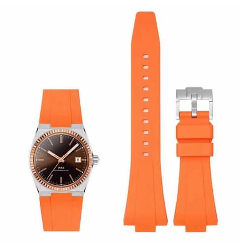 11mm/12mm Silicone Rubber Watch Band Strap Replacement for Tissot PRX Powermatic 80,35mm/ 40mm