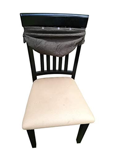 Waterproof Dining Chair Cover Protector - Pack 2 - Perfect For Pets, Kids, Elderly, Restaurants, Party - Machine Washable, Snugly Fit, Removable, Clean the Mess Easily (Faded Brown(with buttons))