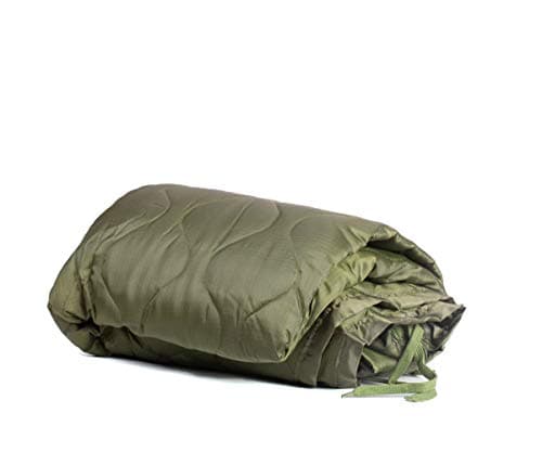 Farm Blue OD Green Army Camping Blanket Tactical Woobie Blanket Poncho Liner - Lightweight, Multifunctional, All Weather Blankets - Camping Gear, Backpacking and More Use - Olive Drab Green