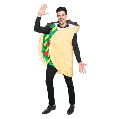 Spooktacular Creations Taco Costume Adult Deluxe Set for Halloween Dress Up Party