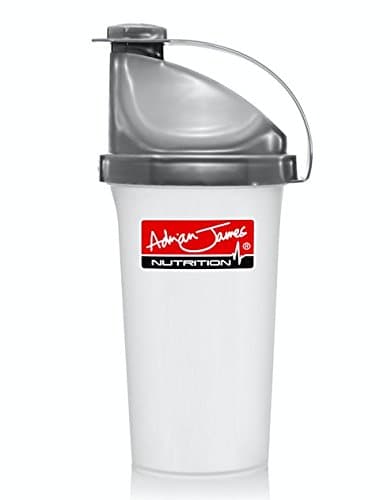 Adrian James Nutrition - Protein Powder Shaker Bottle with Inner Mesh and Screw Top Lid, 500 Millilitre Capacity