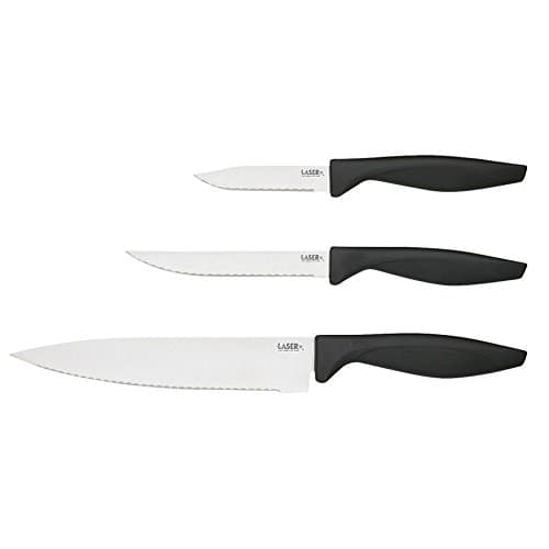 Richardson Sheffield 3-Piece Laser Cuisine Knife Starter Set, Silver