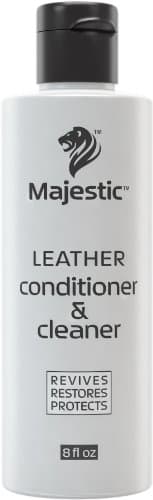 Majestic Leather Cleaner & Leather Conditioner – 2 in 1 – for use with Shoes, Apparel, Automotive Interior, Saddles, and Furniture (8 oz)