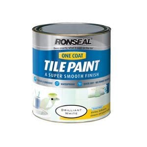4 X Ronseal TPBW750 750ml One Coat Tile Paint - Brilliant White