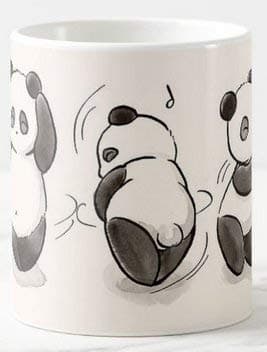 Mott2Panda Food Dance Unique Cute Fun Design Printed Coffee Mug