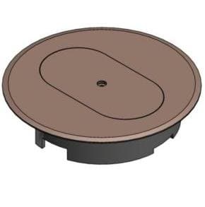 Carlon E97DSC Round Duplex Receptacle Cover, Diameter: 5", Non-Metallic