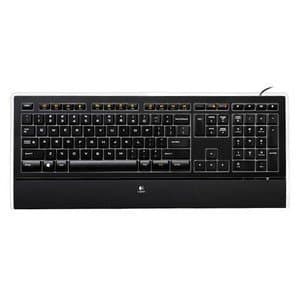 Logitech Illuminated Ultrathin Keyboard K740 with Laser-etched Backlit Keyboard and Soft-touch Palm Rest (Renewed)