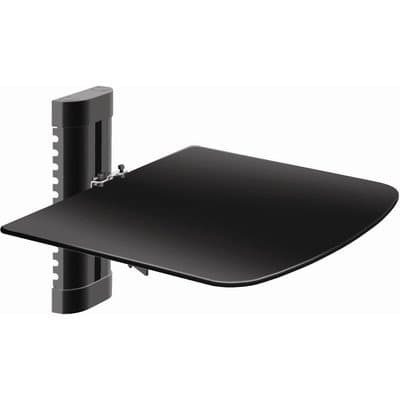 Tempered Glass Wall Mounted A/V Shelf