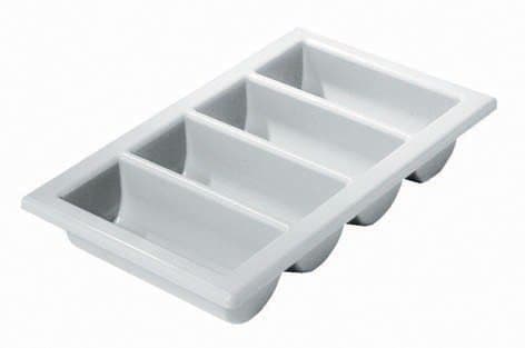 New cutlery tray/box full size 13" x 21" grey.