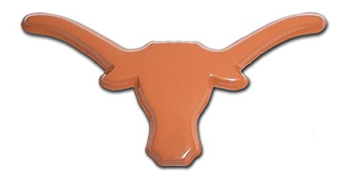 Texas UT Longhorns Metal Auto Emblem (Orange)