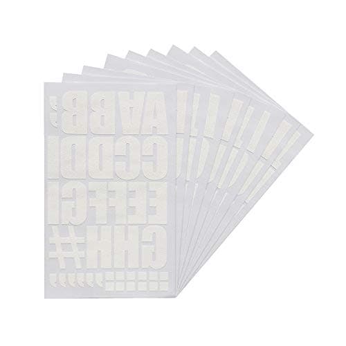 MagfokIron on Letter 2 Inch Flock Transfers, 9 Sheets (White)