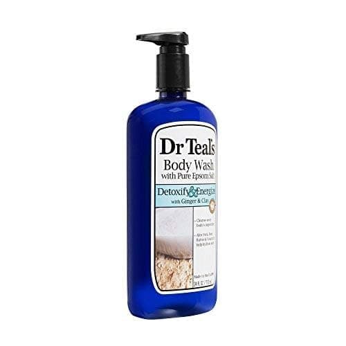 Dr Teal's Pure Epsom Salt Body Wash Detoxify & Energize with Ginger & Clay 710 ml