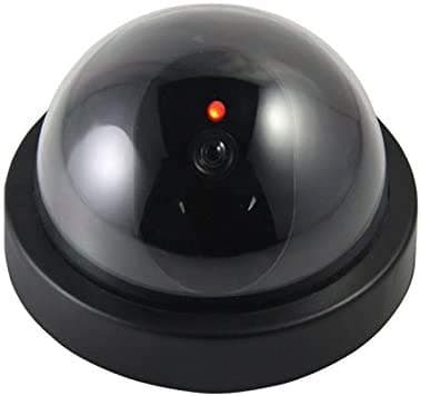 2x Quality Dummy Dome Fake Outdoor Indoor CCTV Security Camera Blinking Dummy Dome CCTV Camera, Fake Security Camera Surveillance Camera Model Black