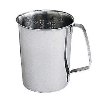 Cole-Parmer Stainless steel graduated pouring beaker, 32 oz/1000 mL