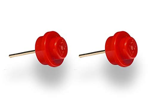 Kurly Kates Stud Earrings - Red