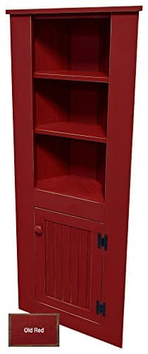 Sawdust City Small Wooden Corner Hutch (Old - Red)