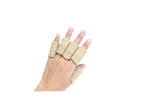 monogram Inc Full Compression Finger Sleeve Pain Relief Brace Tan (3)