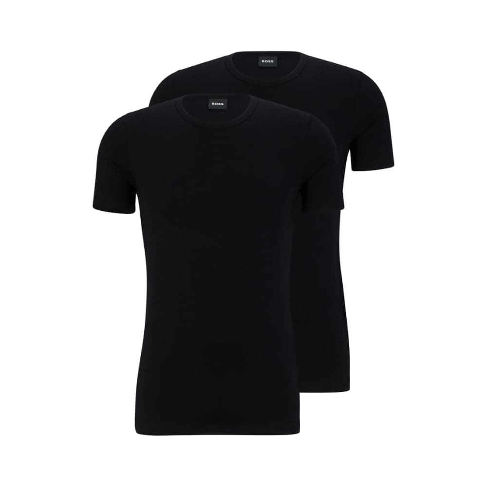 HUGO BOSS Men's 2-Pack Round Neck Cotton Stretch T-Shirts