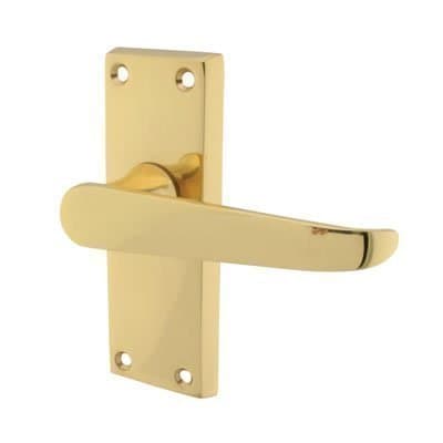 3 Pairs JOVIAN STRAIGHT LEVER LATCH DOOR HANDLES in POLISHED BRASS