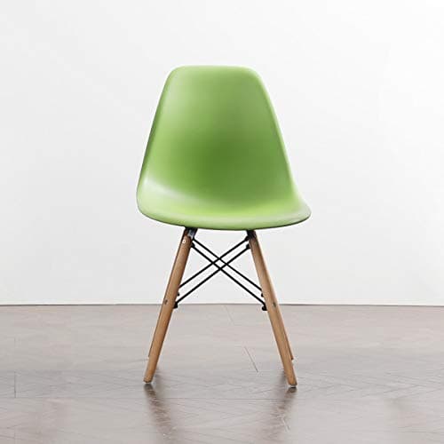 Buschman Set of Four Green Mid Century Modern Dining Room Wooden Legs Chairs