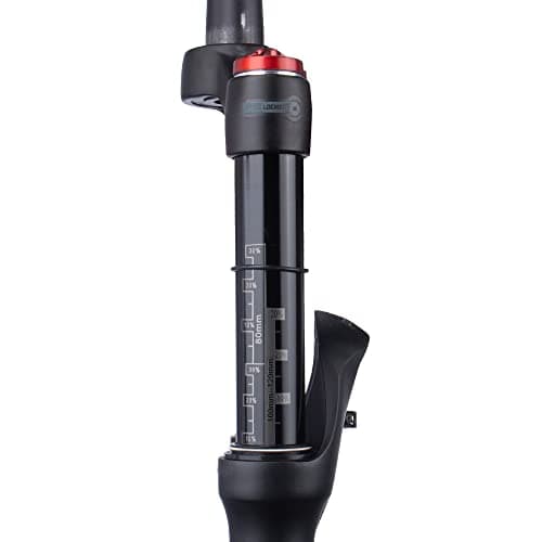 BOLANY 26/27.5/29 Mountain Bike Air Suspension Fork Shock Absorber Rebound Adjustment 1 1/8 Straight Tube QR 9mm Travel 100mm Manual/Remote Locking Fit Mountain/Road Bike (Remote, 26inch)