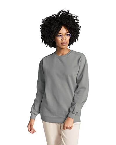 1566 Chouinard Adult Crew Neck Blended Sweatshirt Black DirDye