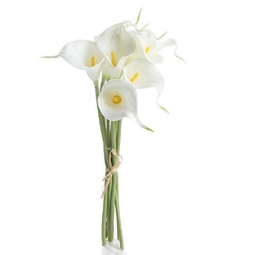 Jpettie Artificial Flower Arrangements Fake Flower Calla Lillies for Home Garden Party Wedding Decoration Christmas Decor 10 Pieces 13.6"(Cerise)