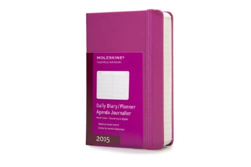Moleskine 2015 Daily Planner, 12 Month, Pocket, Magenta, Hard Cover (3.5 x 5.5)