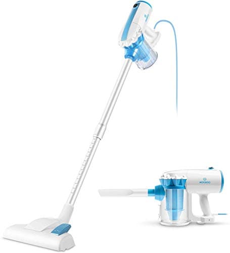 MOOSOO Vacuum Cleaner, 17KPa Suction Stick Vacuum 2 in 1 Handheld Vacuum for Hard Floor with HEPA Filters, D600