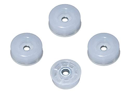 4 Clear Round Rubber Feet - .437 H X 1.062 D - Made in USA