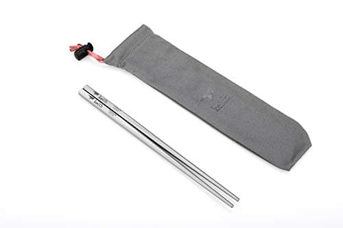 KeithTitanium Ti5634 Portable Solid Square Handle Chopsticks