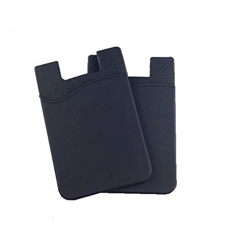 Stick-On Wallet - ID/Credit Card Holder For Cell Phones - Strong 3M Adhesive - Universal Size fits most Phones (including iPhone 6s, 6, 5, Samsung Galaxy S6, S5) - Non-Slip Silicone also offers Extra GripBy Sticky Smart Wallet