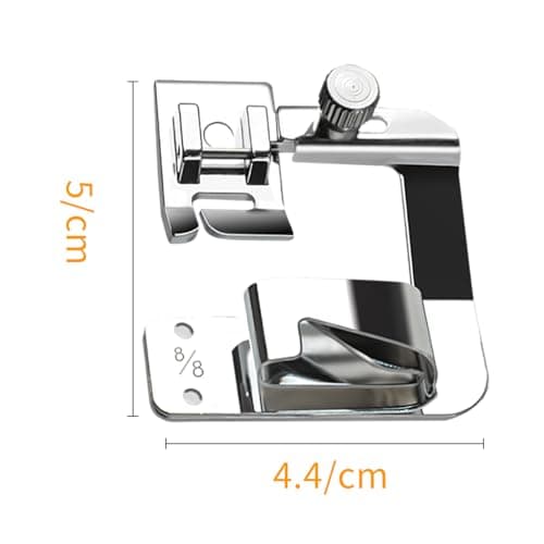 ANYQOO Zorbes 3 Sizes Rolled Hem Pressure Foot Sewing Machine Presser Hemmer Adapter Rolled Hem Pressure Foot (1/2 Inch, 3/4 Inch, 1 Inch) for Singer, Brother, Janome and Other Low Shank
