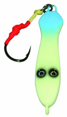 Blue Water Candy Roscoe Glow Jig with 500-Pound Kevlar Cord and Assist Hook, Size 8/0 by Blue Water Candy
