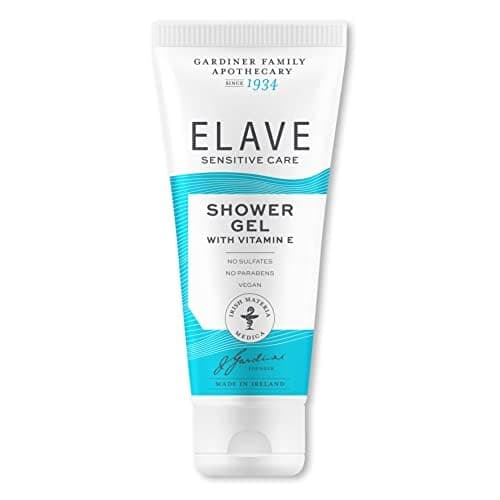 Elave Sensitive Shower Gel 250 ml | Clinically Proven Gentle Body Wash for Eczema, Dermatitis & Dry Sensitive Skin | Camomile & Vitamin E | Fragrance Free, Vegan & Cruelty Free | Made in Ireland