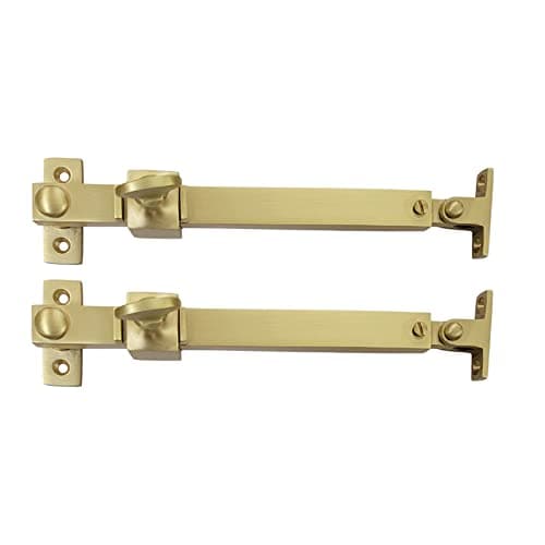 Adonai Hardware "Hodaiah" Brass Heavy Duty Telescopic Casement Latch Lock Sliding Window Stay Adjuster (7.4 Inch x 2 Pack) Sturdy, DIY, Window Hardware Accessories Fittings