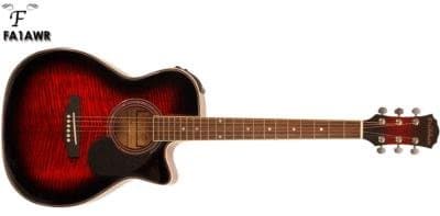 Freshman FA1AWR Folk Electro Semi Acoustic Guitar, Red