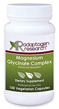 Magnesium Glycinate Complex | 100 mg Magnesium bisglycinate chelate, Magnesium oxide | Enhanced Absorption |100 Vegetarian caps | by Adaptogen Research Pharmaceutical Grade Supplements