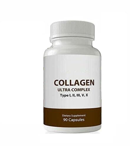 Ultra Premium Multi Collagen Capsules for Men & Women, Pure Hydrolyzed Collagen Peptides, Vitamin Supplement for Hair, Skin, Nails, and Joint Support (Types I, II, III, V, X,) 90 Capsules