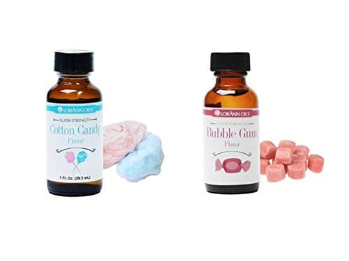 LorAnn SS Flavor combo Pack - Bubble Gum and Cotton Candy - 1 Ounce