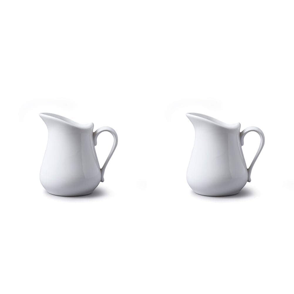 Wm Bartleet & Sons, Porcelain Traditional Jug 300 ml, ½ Pint - White (Pack of 2)