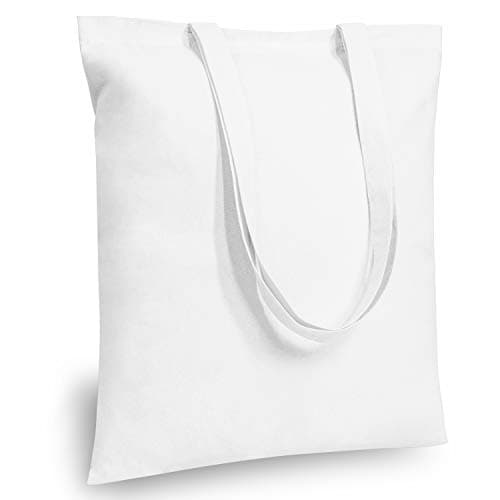 TOPDesign Cotton Tote Bag, Lightweight Reusable Grocery Shopping Cloth Bags