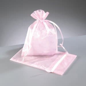 100 Pink ,Organza Bags ,12x17cm Large